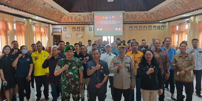 Danramil 1611-05/Abiansemal Turut Serta Dalam Deklarasi Pemilu Damai dan Pemilu Tertib Peserta Pemilu Tahun 2024