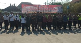 Personil Kodim 1611/Badung Hadiri Apel Gelar Pasukan Operasi Mantap Brata 2023-2024