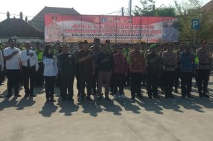 Personil Kodim 1611/Badung Hadiri Apel Gelar Pasukan Operasi Mantap Brata 2023-2024