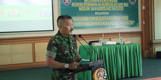 Dukung Kemajuan Bangsa, Kodim 1611/Badung Gelar Pembinaan Pemberdayaan KB TNI