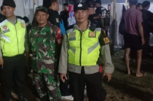 Babinsa Padangsambian Atensi Turnamen Bola Voli Sumpah Pemuda