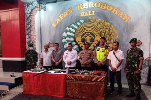 Paur Ops Intel Kodim 1611/Badung Ikut Serta Dalam Penggledahan dan Pemeriksaan Urin Warga Binaan Lapas