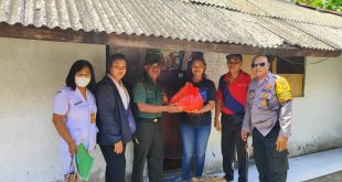 Babinsa Desa Sanur Kauh Atensi Pemberian Makanan Siap Saji Untuk Stanting Ibu Hamil Dan Balita