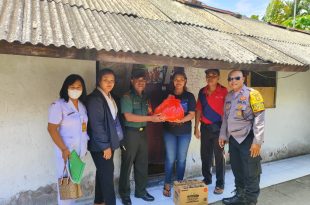 Babinsa Desa Sanur Kauh Atensi Pemberian Makanan Siap Saji Untuk Stanting Ibu Hamil Dan Balita