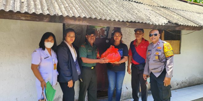 Babinsa Desa Sanur Kauh Atensi Pemberian Makanan Siap Saji Untuk Stanting Ibu Hamil Dan Balita