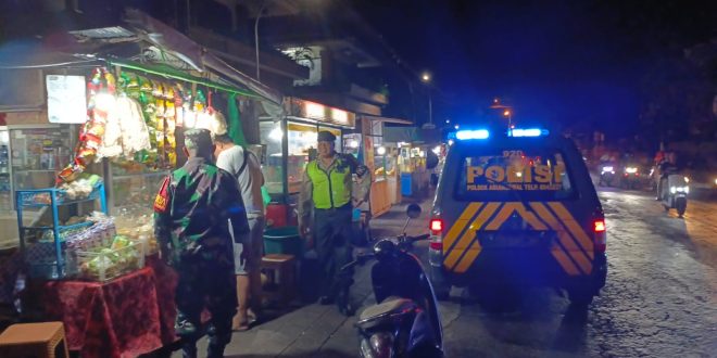 Patroli Gabungan TNI - Polri Guna Ciptakan Kamtibmas Diwilayah Kec. Abiansemal.