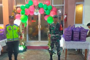 Pastikan Berlangsung Aman dan Lancar, Babinsa Pedungan Pantau Kegiatan Ibadah Perayaan Natal