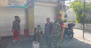 Agar Berlangsung Aman dan Lancar, Babinsa Desa Tegal Pantau Kegiatan Ibadah Perayaan Natal