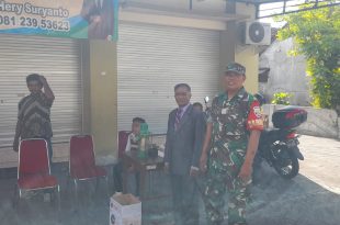 Agar Berlangsung Aman dan Lancar, Babinsa Desa Tegal Pantau Kegiatan Ibadah Perayaan Natal